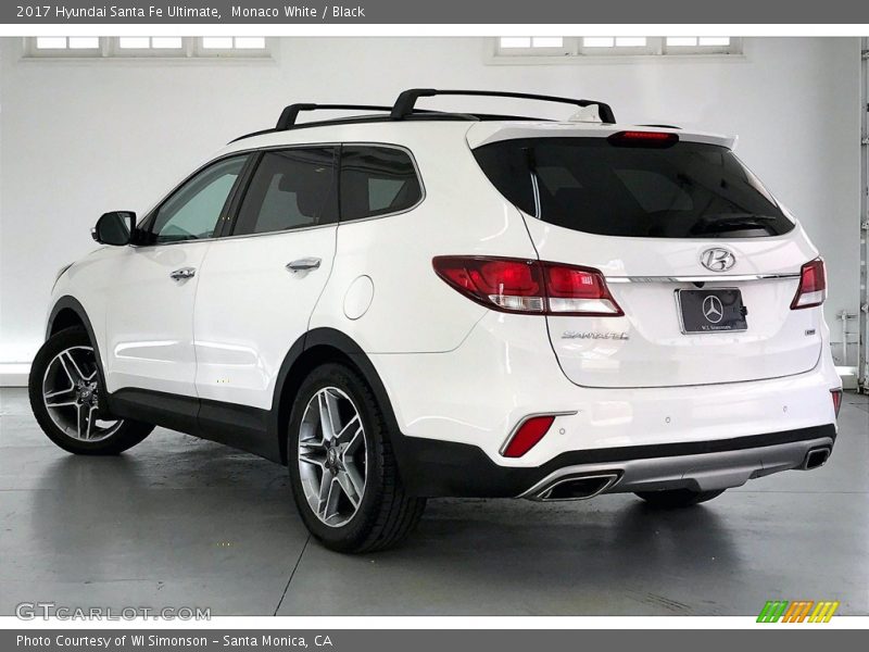 Monaco White / Black 2017 Hyundai Santa Fe Ultimate