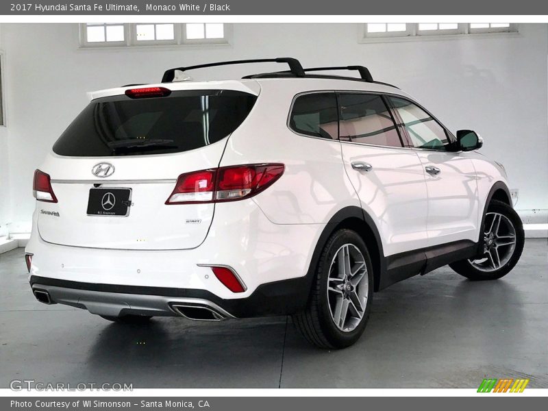 Monaco White / Black 2017 Hyundai Santa Fe Ultimate