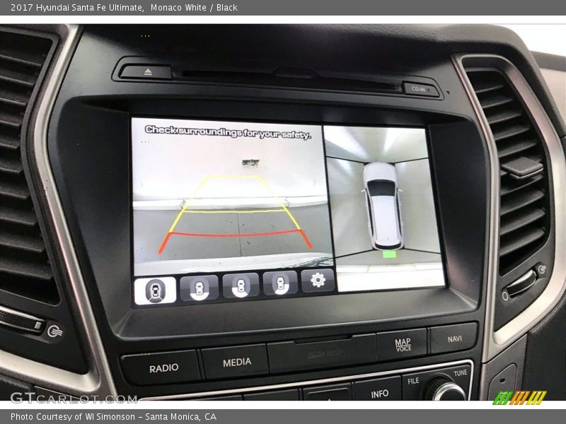 Monaco White / Black 2017 Hyundai Santa Fe Ultimate
