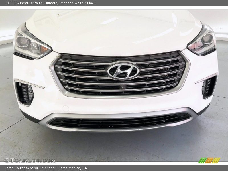 Monaco White / Black 2017 Hyundai Santa Fe Ultimate