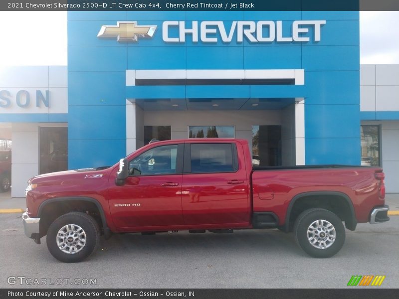 Cherry Red Tintcoat / Jet Black 2021 Chevrolet Silverado 2500HD LT Crew Cab 4x4
