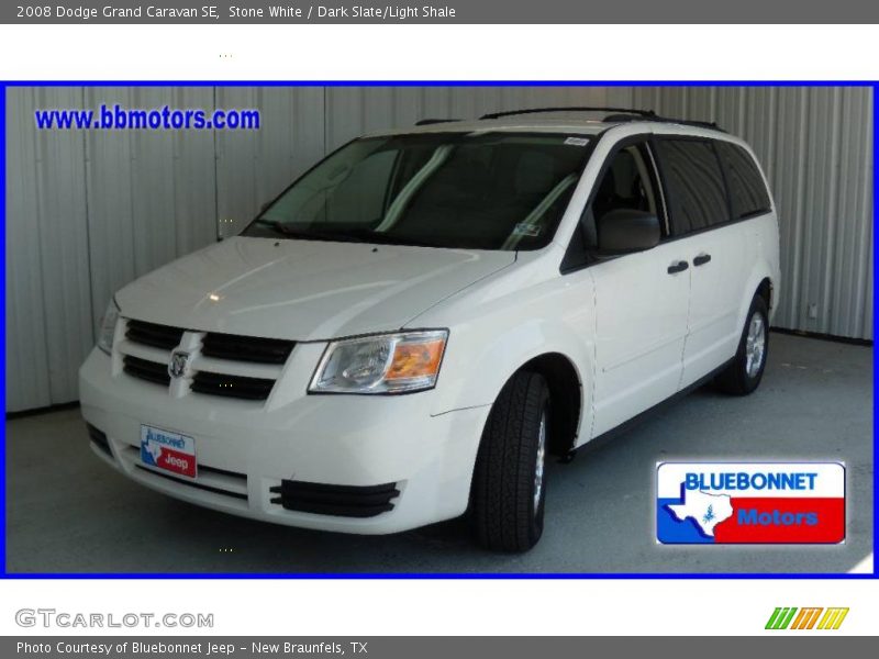 Stone White / Dark Slate/Light Shale 2008 Dodge Grand Caravan SE
