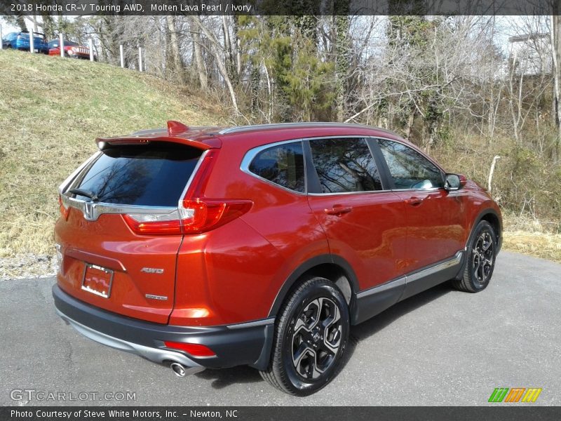 Molten Lava Pearl / Ivory 2018 Honda CR-V Touring AWD