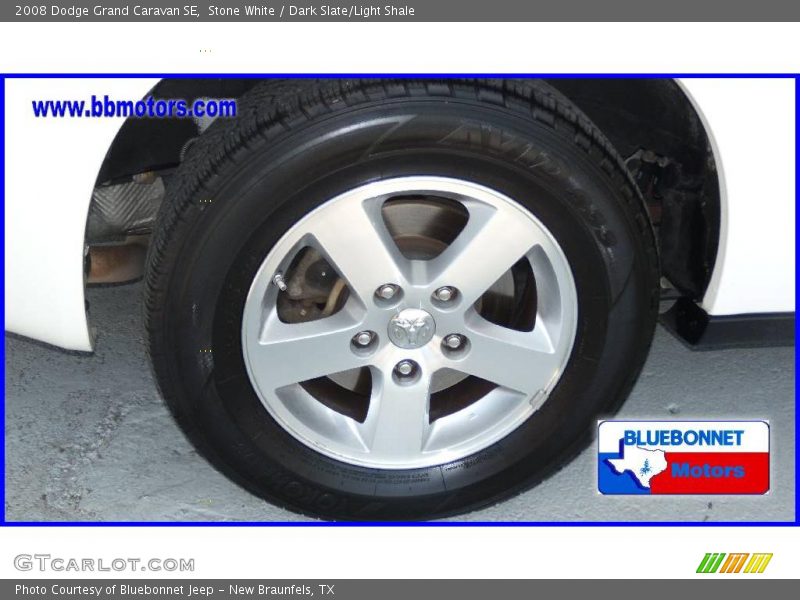 Stone White / Dark Slate/Light Shale 2008 Dodge Grand Caravan SE