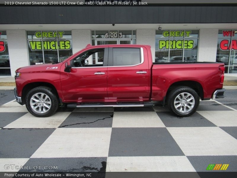 Cajun Red Tintcoat / Jet Black 2019 Chevrolet Silverado 1500 LTZ Crew Cab 4WD