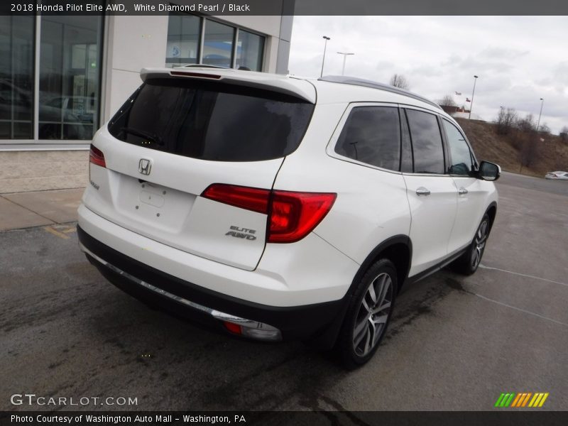 White Diamond Pearl / Black 2018 Honda Pilot Elite AWD