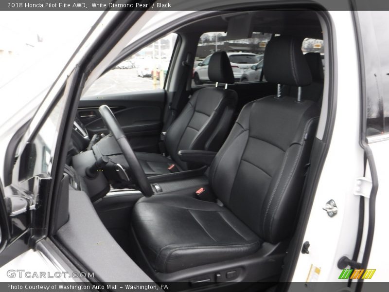 White Diamond Pearl / Black 2018 Honda Pilot Elite AWD