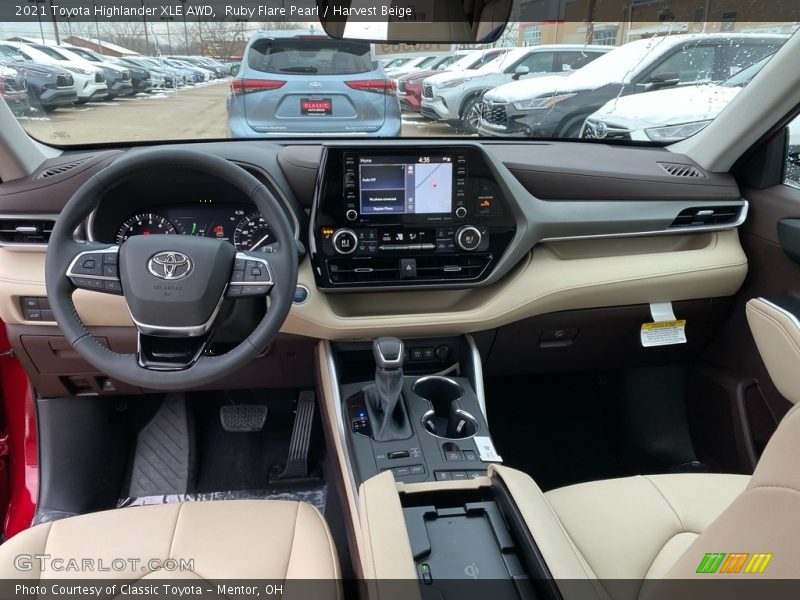  2021 Highlander XLE AWD Harvest Beige Interior