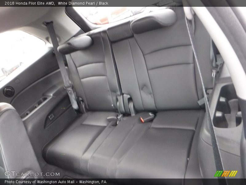 White Diamond Pearl / Black 2018 Honda Pilot Elite AWD