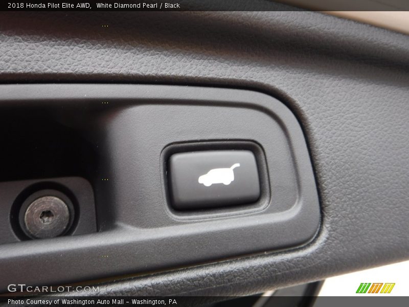 White Diamond Pearl / Black 2018 Honda Pilot Elite AWD