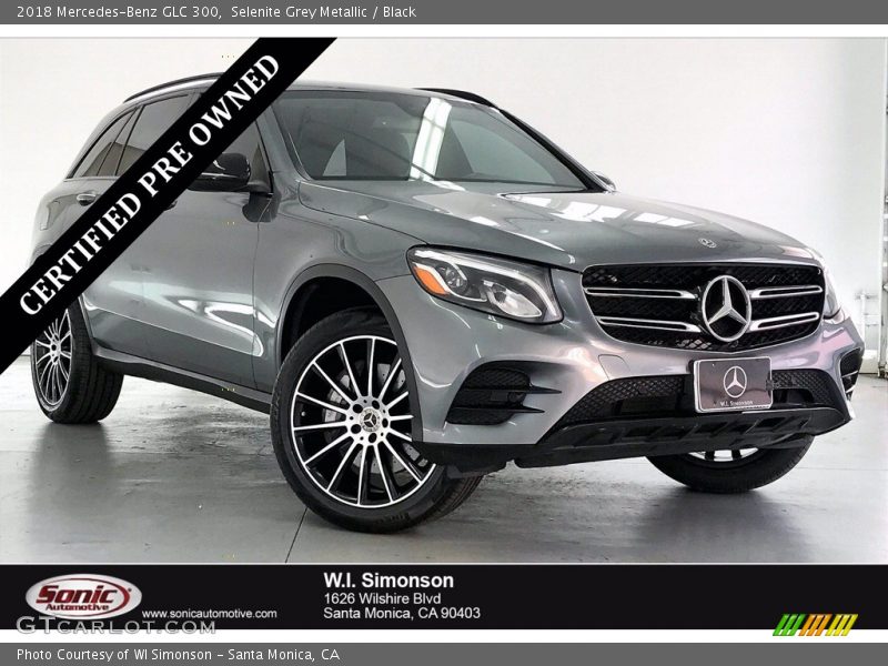 Selenite Grey Metallic / Black 2018 Mercedes-Benz GLC 300