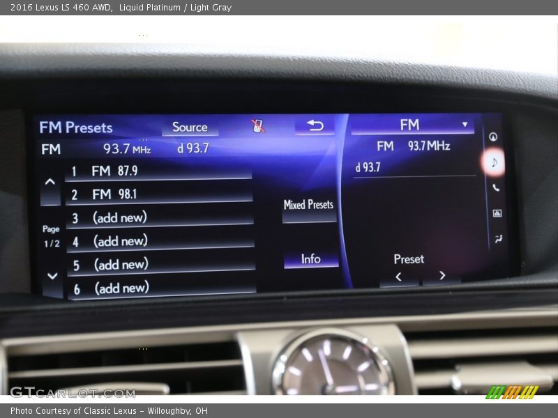Audio System of 2016 LS 460 AWD