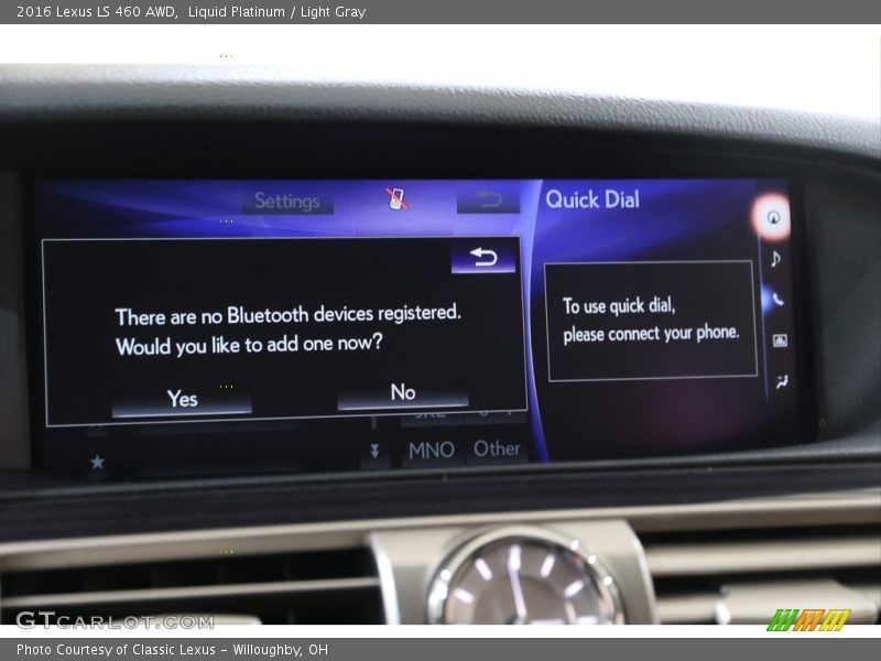 Controls of 2016 LS 460 AWD