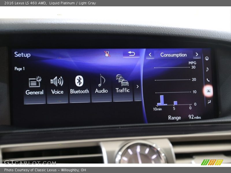 Controls of 2016 LS 460 AWD