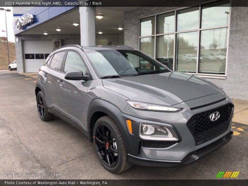 Front 3/4 View of 2021 Kona Night AWD