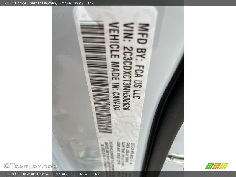 Smoke Show / Black 2021 Dodge Charger Daytona