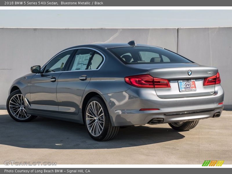 Bluestone Metallic / Black 2018 BMW 5 Series 540i Sedan