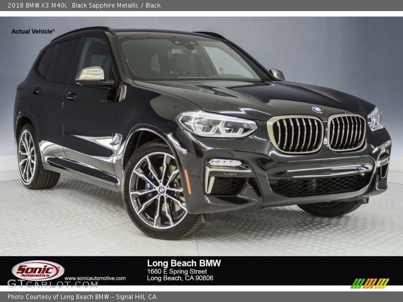 Black Sapphire Metallic / Black 2018 BMW X3 M40i