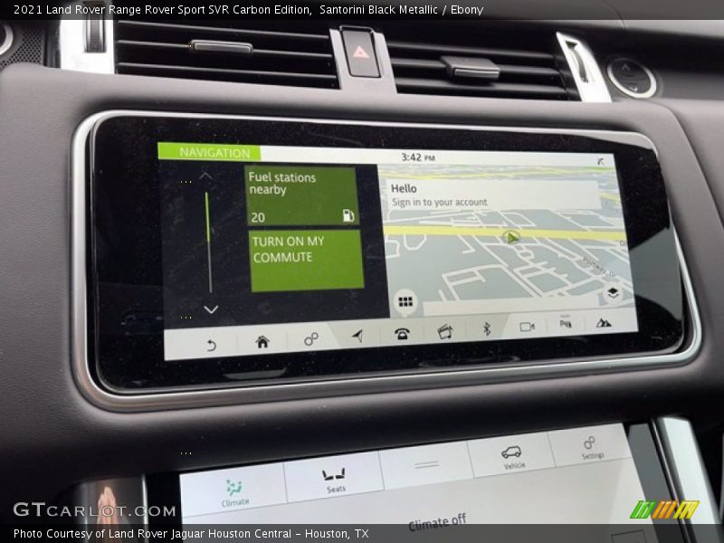 Navigation of 2021 Range Rover Sport SVR Carbon Edition