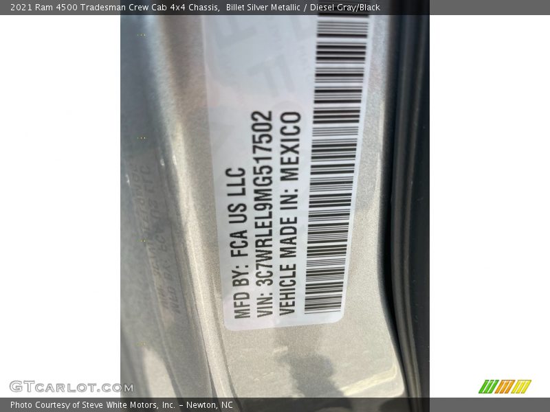 Billet Silver Metallic / Diesel Gray/Black 2021 Ram 4500 Tradesman Crew Cab 4x4 Chassis