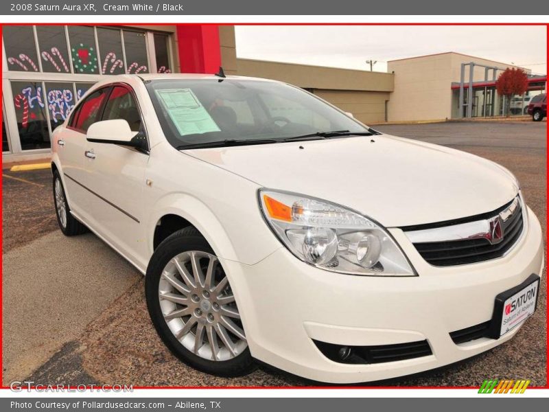 Cream White / Black 2008 Saturn Aura XR