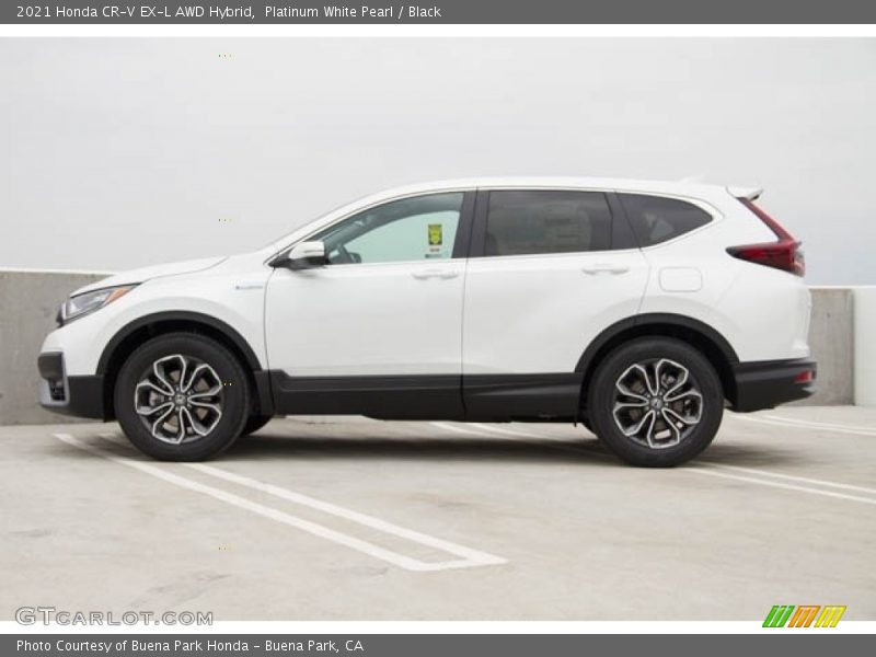 Platinum White Pearl / Black 2021 Honda CR-V EX-L AWD Hybrid