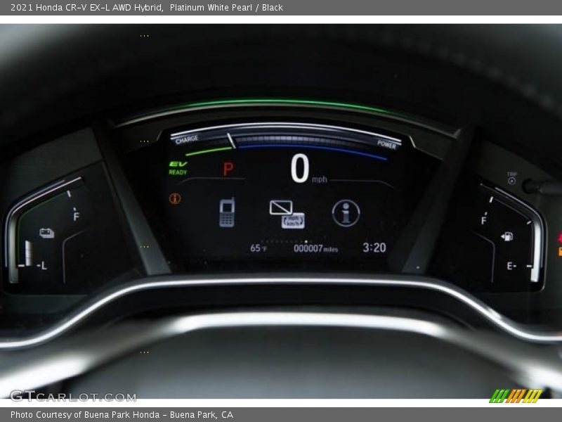 Platinum White Pearl / Black 2021 Honda CR-V EX-L AWD Hybrid