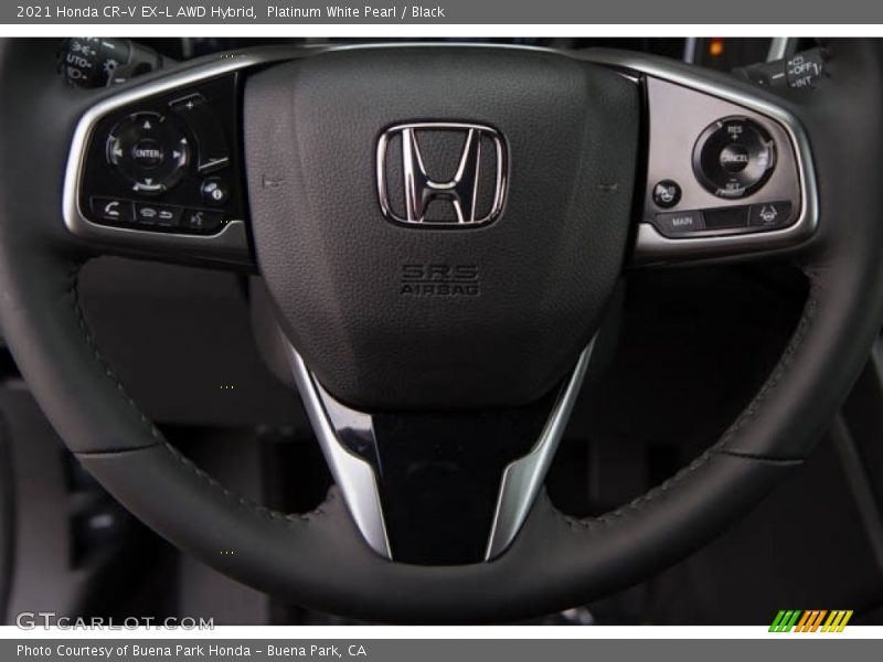 Platinum White Pearl / Black 2021 Honda CR-V EX-L AWD Hybrid
