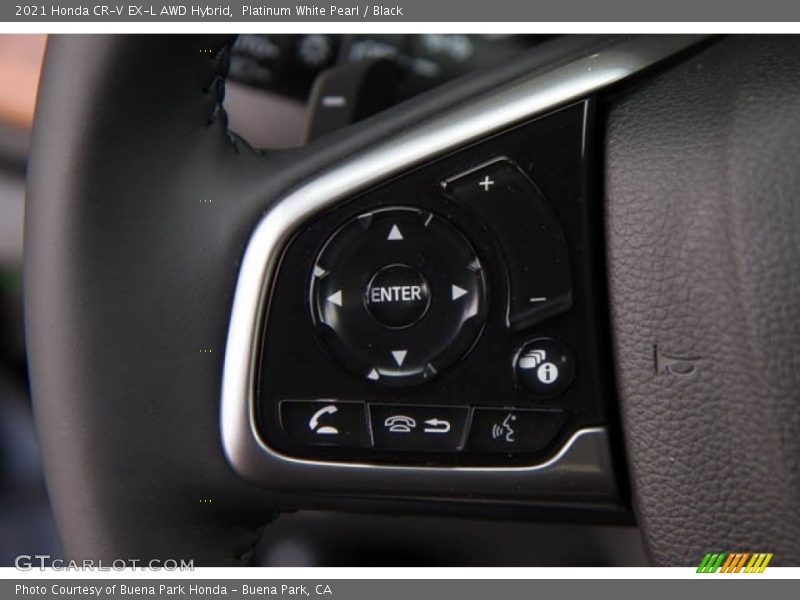 Platinum White Pearl / Black 2021 Honda CR-V EX-L AWD Hybrid