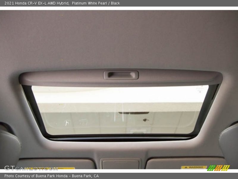 Platinum White Pearl / Black 2021 Honda CR-V EX-L AWD Hybrid