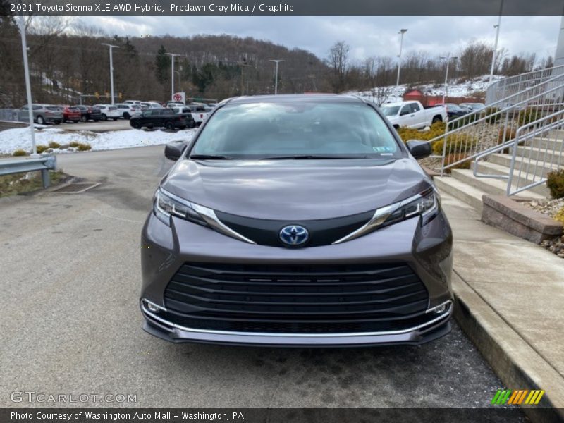 Predawn Gray Mica / Graphite 2021 Toyota Sienna XLE AWD Hybrid