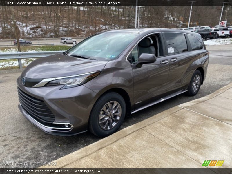 Predawn Gray Mica / Graphite 2021 Toyota Sienna XLE AWD Hybrid