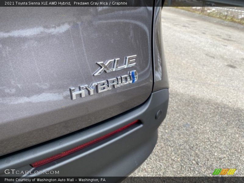 Predawn Gray Mica / Graphite 2021 Toyota Sienna XLE AWD Hybrid