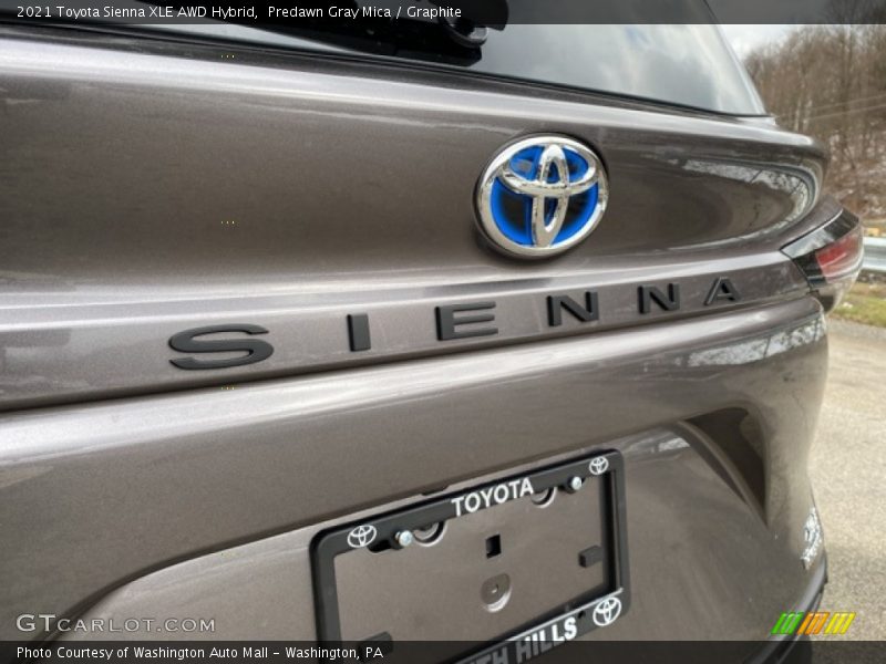 Predawn Gray Mica / Graphite 2021 Toyota Sienna XLE AWD Hybrid