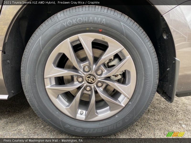 Predawn Gray Mica / Graphite 2021 Toyota Sienna XLE AWD Hybrid