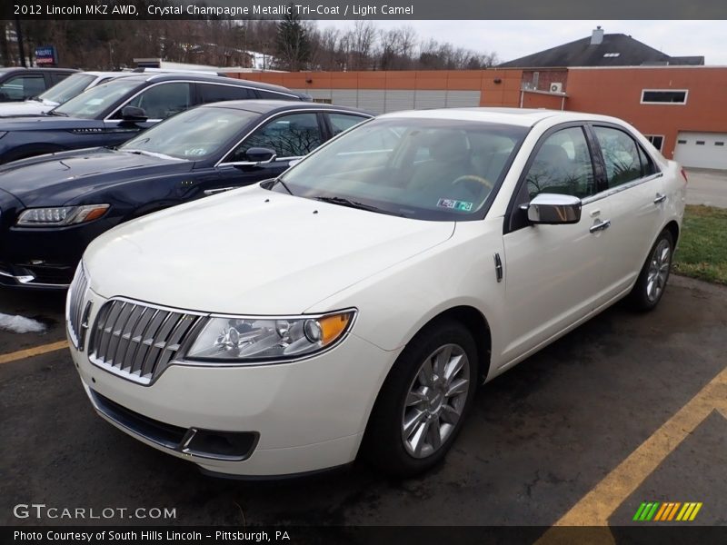 Crystal Champagne Metallic Tri-Coat / Light Camel 2012 Lincoln MKZ AWD