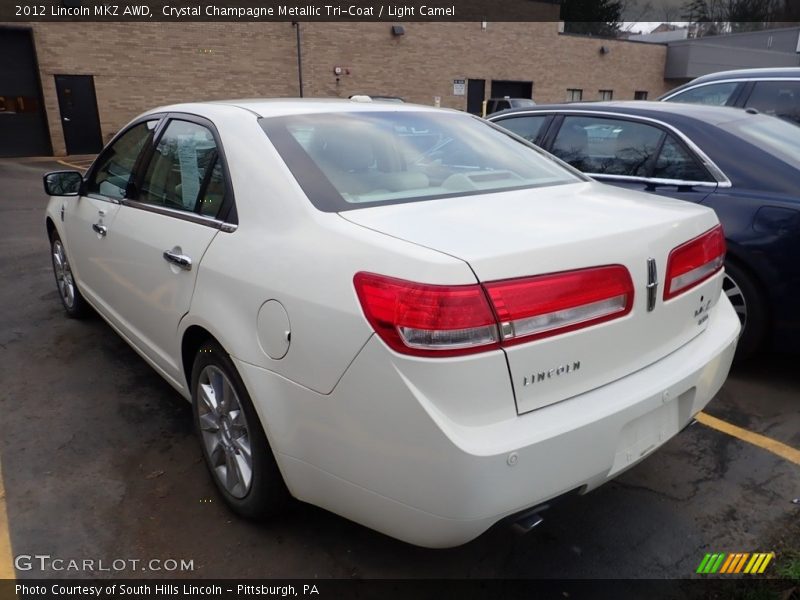 Crystal Champagne Metallic Tri-Coat / Light Camel 2012 Lincoln MKZ AWD
