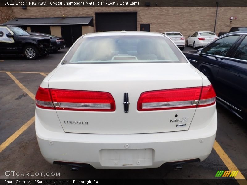 Crystal Champagne Metallic Tri-Coat / Light Camel 2012 Lincoln MKZ AWD