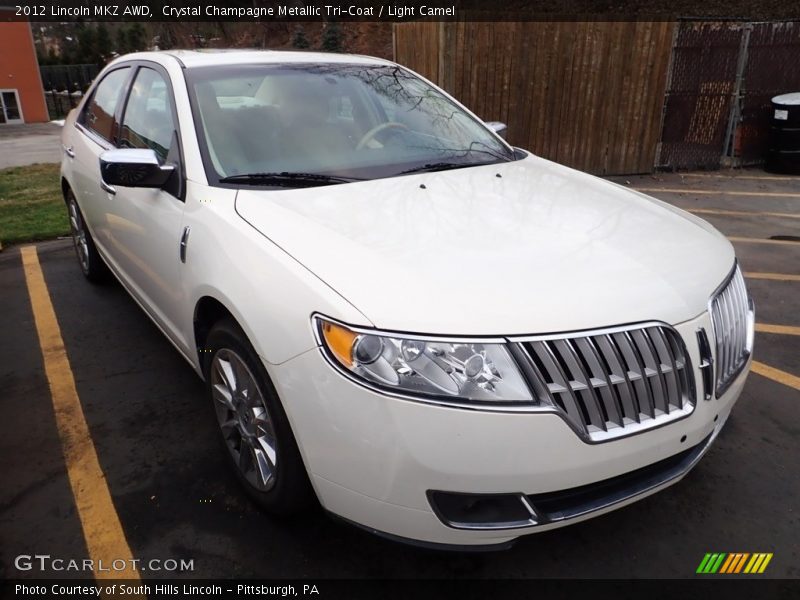 Crystal Champagne Metallic Tri-Coat / Light Camel 2012 Lincoln MKZ AWD
