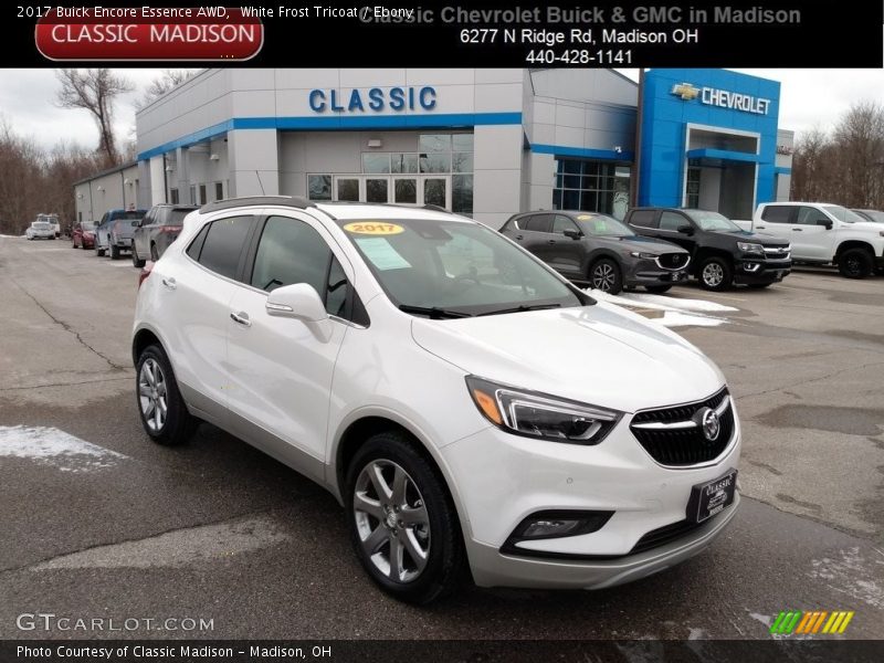 White Frost Tricoat / Ebony 2017 Buick Encore Essence AWD
