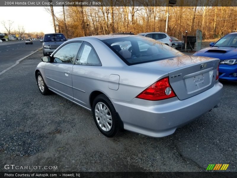 Satin Silver Metallic / Black 2004 Honda Civic LX Coupe