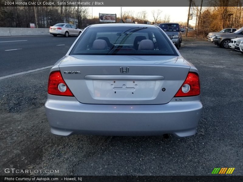 Satin Silver Metallic / Black 2004 Honda Civic LX Coupe