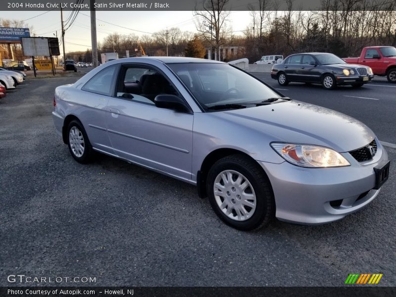 Satin Silver Metallic / Black 2004 Honda Civic LX Coupe