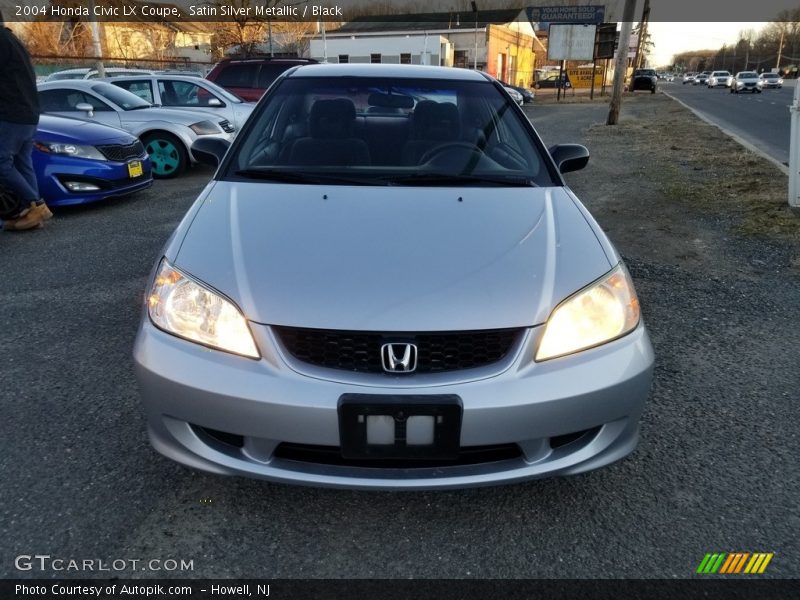 Satin Silver Metallic / Black 2004 Honda Civic LX Coupe