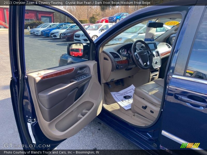 Crystal Blue Pearl / Dark Frost Beige/Medium Frost Beige 2013 Chrysler Town & Country Touring