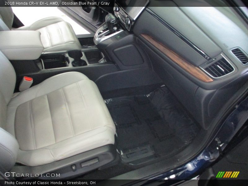 Obsidian Blue Pearl / Gray 2018 Honda CR-V EX-L AWD