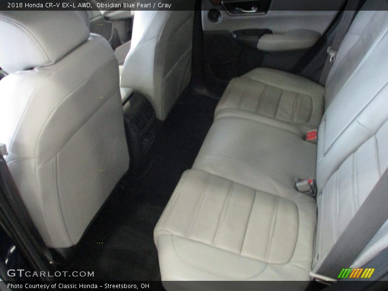 Obsidian Blue Pearl / Gray 2018 Honda CR-V EX-L AWD