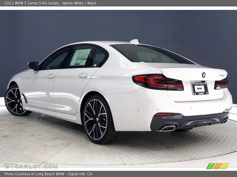 Alpine White / Black 2021 BMW 5 Series 540i Sedan