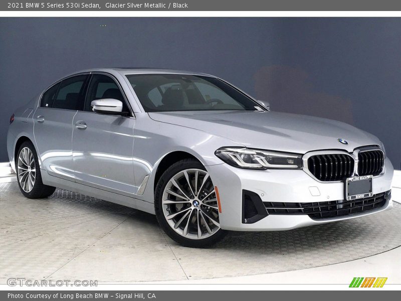 Glacier Silver Metallic / Black 2021 BMW 5 Series 530i Sedan