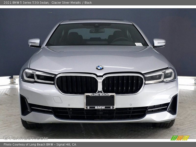 Glacier Silver Metallic / Black 2021 BMW 5 Series 530i Sedan